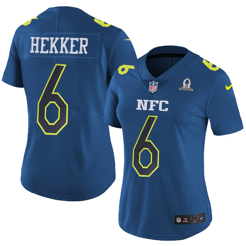 Nike Rams #6 Johnny Hekker Navy Women's Stitched NFL Limited NFC Pro Bowl Jersey